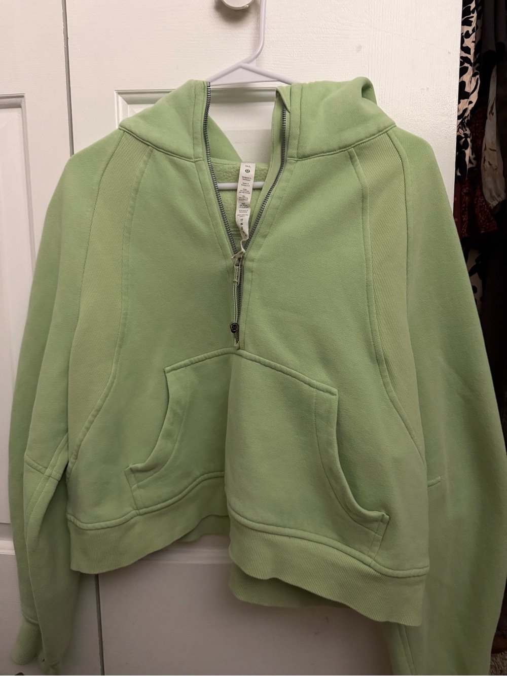 lululemon athletica Light Green Half-Zip Scuba Hoodie